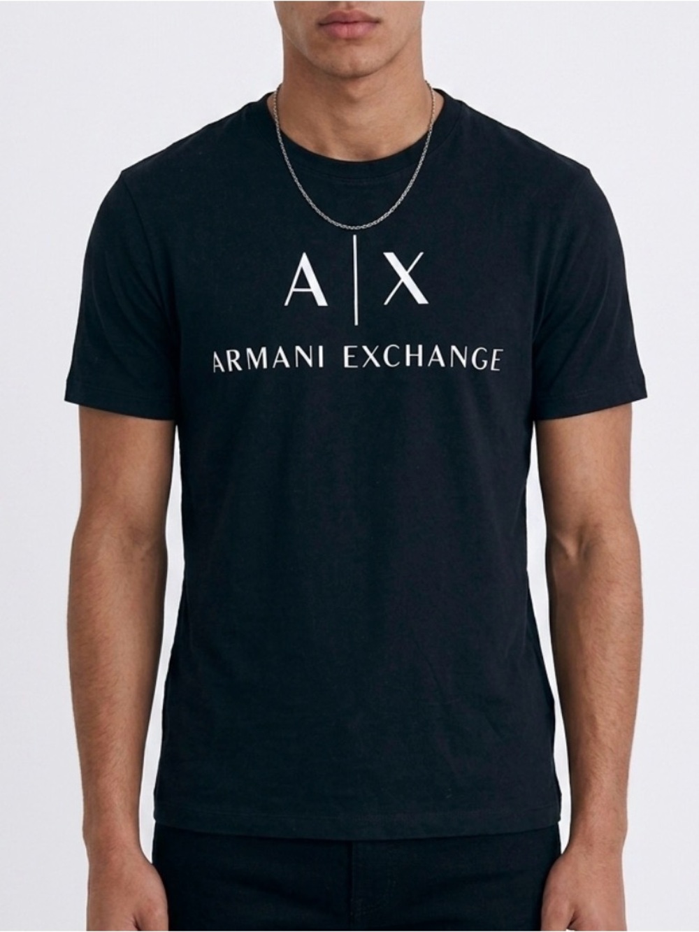 Armani Exchange A|X Black Logo Graphic T-Shirt Men’s Size Small Crew Neck Tee